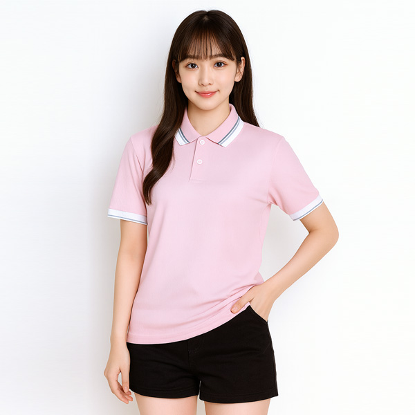 에어로쿨 골지 배색T S-17 무지티 반팔 카라티 단체티셔츠