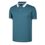 에어로쿨 골지 배색T S-17 무지티 반팔 카라티 단체티셔츠