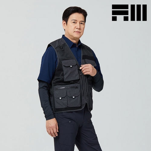 아트윈(ARTWIN) 이중메쉬 포켓 작업조끼 V-515