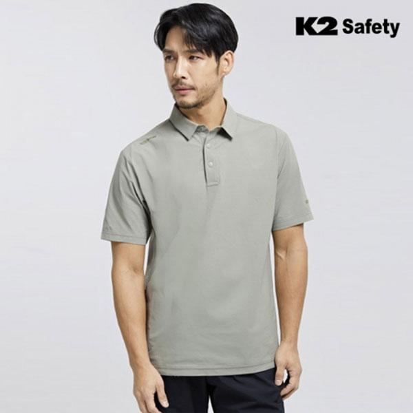 K2 세이프티 근무복/작업복 스판 소로나 반팔 카라티셔츠 TS-5201~5202