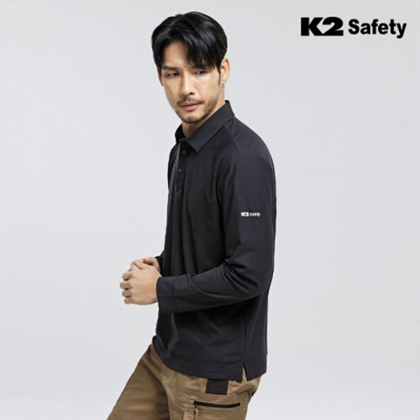 K2 세이프티 근무복/작업복 스판 나일론 긴팔 카라티셔츠 TS-5204