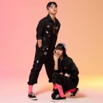 점프슈트 긴팔 반티 (블랙)