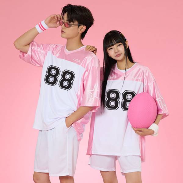럭비반티 스포티 럭비 메쉬 핑크 반티 세트(상의기준)