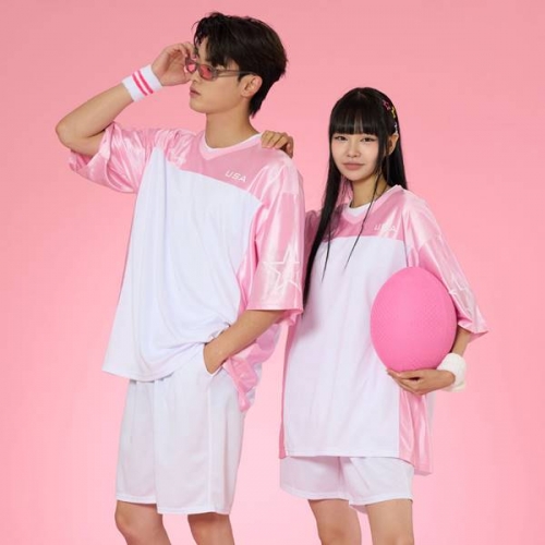 럭비반티 스포티 럭비 메쉬 핑크 반티 세트(상의기준)