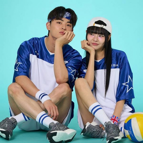 럭비반티 스포티 럭비 메쉬 블루 반티 세트(상의기준)