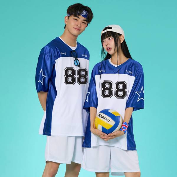 럭비반티 스포티 럭비 메쉬 블루 반티 세트(상의기준)