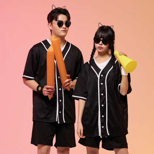 야구복반티 블랙 베이직 베이스볼 반티 세트(셔츠기준)