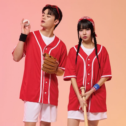 야구복반티 레드 베이직 베이스볼 반티세트(셔츠기준)