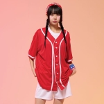 야구복반티 레드 베이직 베이스볼 반티세트(셔츠기준)