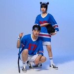 블루 코리아 하키 반티 세트(상의기준)