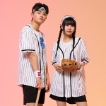 야구복반티 화이트 스트라이프 베이스볼 야구반티(자켓기준)