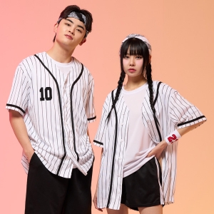 야구복반티 화이트 스트라이프 베이스볼 야구반티(자켓기준)