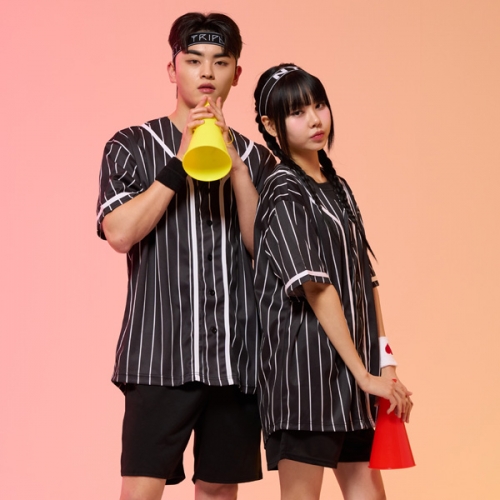 야구복반티 블랙 스트라이프 베이스볼 반티(셔츠기준)