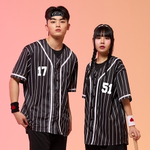 야구복반티 블랙 스트라이프 베이스볼 반티(셔츠기준)