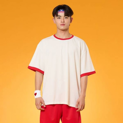 클래식 오버핏링거티 레드 반티 세트(상의기준)