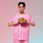 핑크 스트라이프 베이스볼 야구복반티 야구반티(셔츠기준)