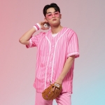 핑크 스트라이프 베이스볼 야구복반티 야구반티(셔츠기준)