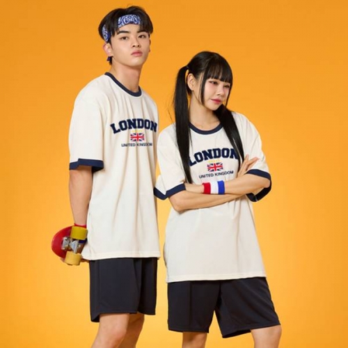 클래식 오버핏링거티 네이비 반티 세트(상의기준)