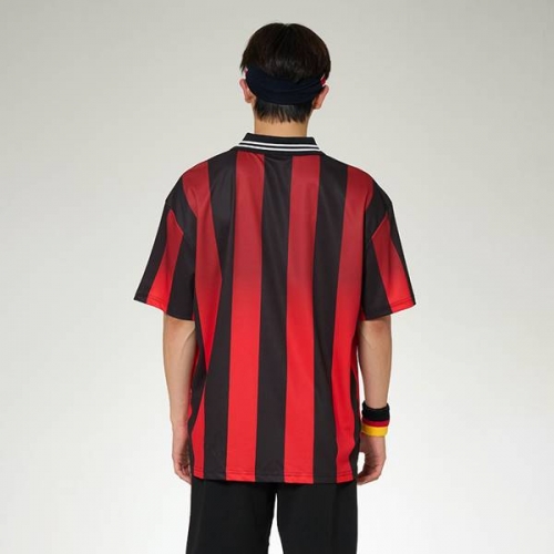 풋볼반티 축구반티 싸커 엠블럼 풋볼져지 레드블랙 반티 세트(상의기준)