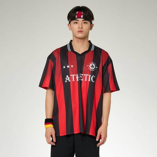 풋볼반티 축구반티 싸커 엠블럼 풋볼져지 레드블랙 반티 세트(상의기준)