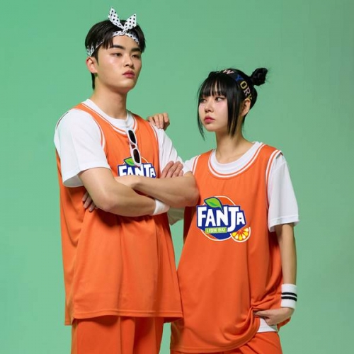 오렌지 봉봉 농구 나시 세트(상의기준)