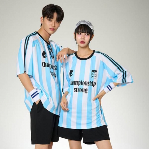 반티-풋볼반티 축구반티 스카이블루 스트라이프 유니폼 반티(상의기준)