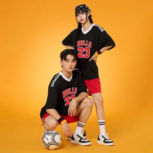 스포츠 트랙 브이넥져지 블랙 반티 세트(상의기준)