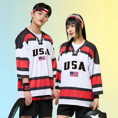 화이트 아이스하키 반티 세트(상의기준)