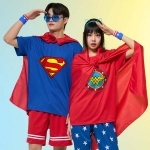 슈퍼맨과 원더우먼 코스프레반티 세트(상의기준)