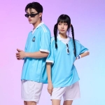 카라 풋볼져지 스카이블루 세트