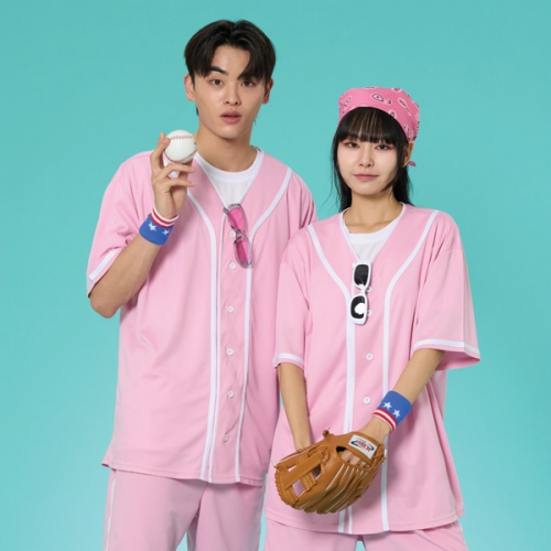 야구복반티 핑크 베이직 베이스볼 반티세트(셔츠기준)
