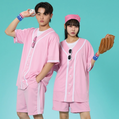 야구복반티 핑크 베이직 베이스볼 반티세트(셔츠기준)