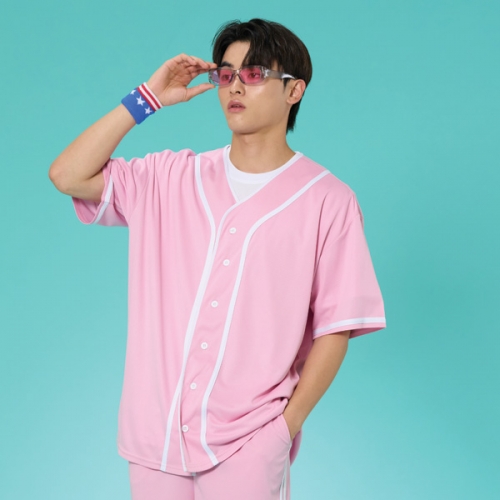 야구복반티 핑크 베이직 베이스볼 반티세트(셔츠기준)