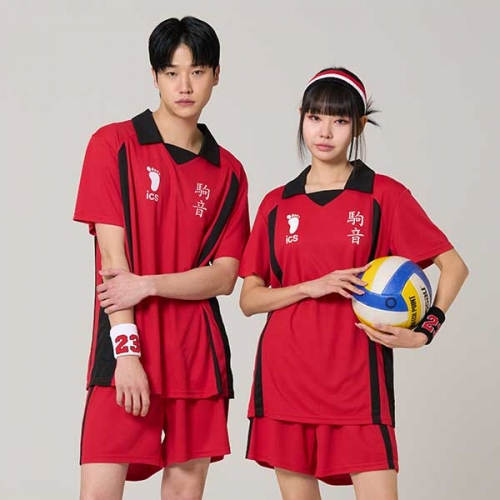 레드 아이큐 배구복반티 세트 ★무릎아대 검정/네이비 랜덤발송★