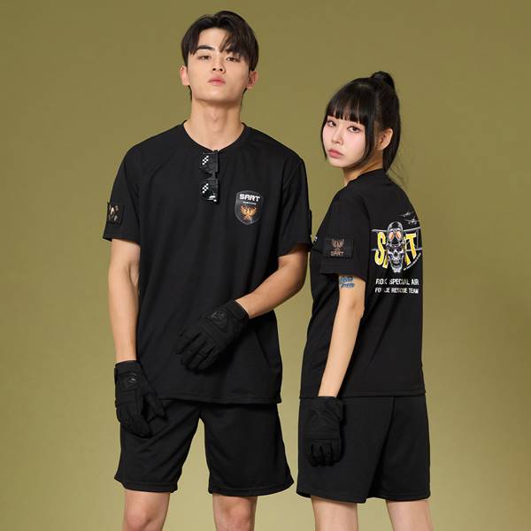 강철부대 STAR 블랙 반팔 반티(상의기준)