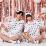 화이트도형잠옷반티_잠옷반티 세트(안대포함)