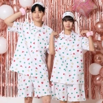 화이트도형잠옷반티_잠옷반티 세트(안대포함)