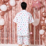 화이트도형잠옷반티_잠옷반티 세트(안대포함)