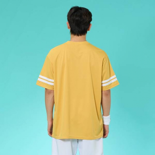 리테일 2선 오버핏져지 반팔 반티 옐로우 세트(상의기준)