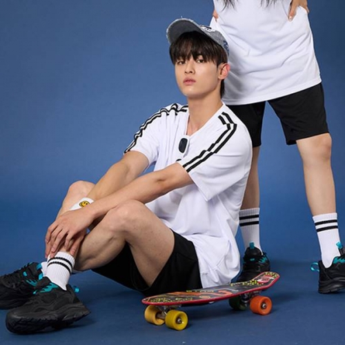 숄더 2선 오버핏져지 반팔 반티 화이트세트(상의기준)