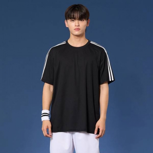 숄더 2선 오버핏져지 반팔 반티 블랙 세트(상의기준)