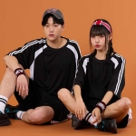 라인2선져지 블랙화이트 반티(상의기준)