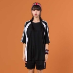 라인2선져지 블랙화이트 반티(상의기준)