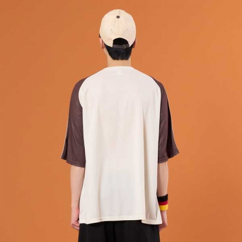 루즈핏 소매2선져지 브라운 반티(상의기준)