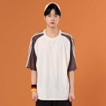 루즈핏 소매2선져지 브라운 반티(상의기준)