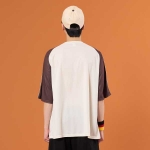 루즈핏 소매2선져지 브라운 반티(상의기준)