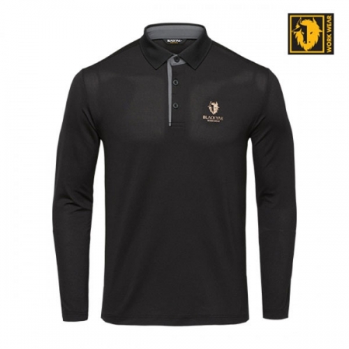 블랙야크(BLACKYAK) S-긴팔폴로티셔츠 긴팔카라티 작업복티셔츠