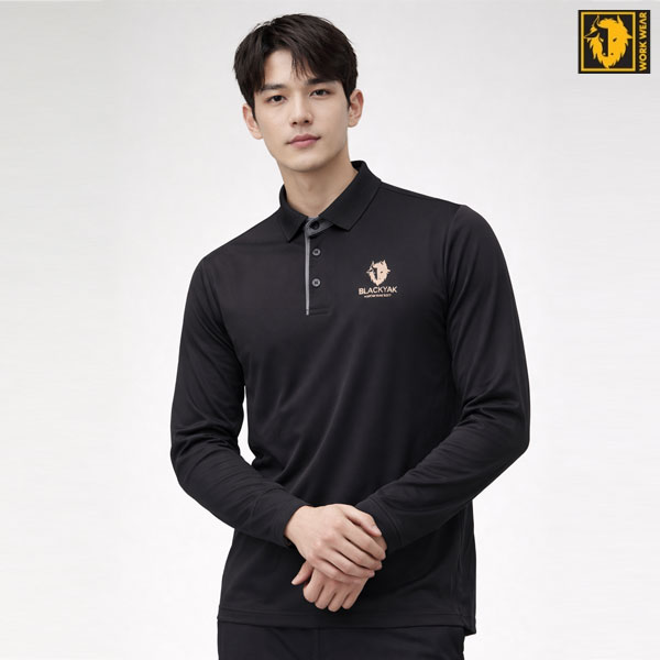 블랙야크(BLACKYAK) S-긴팔폴로티셔츠 긴팔카라티 작업복티셔츠