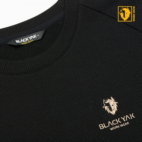 블랙야크(BLACKYAK) S-와플기모라운드티셔츠 긴팔티 단체티 작업복티셔츠