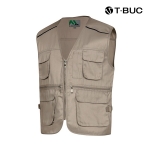 티뷰크(T&middot;BUC) 작업복 어깨 배색 파이핑 TC 브이넥 조끼 MK-171 - 180